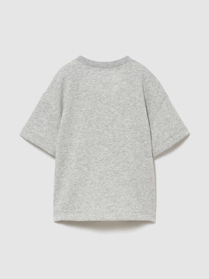 Gri Fransız Havlu Kumaş Gap Logo T-shirt