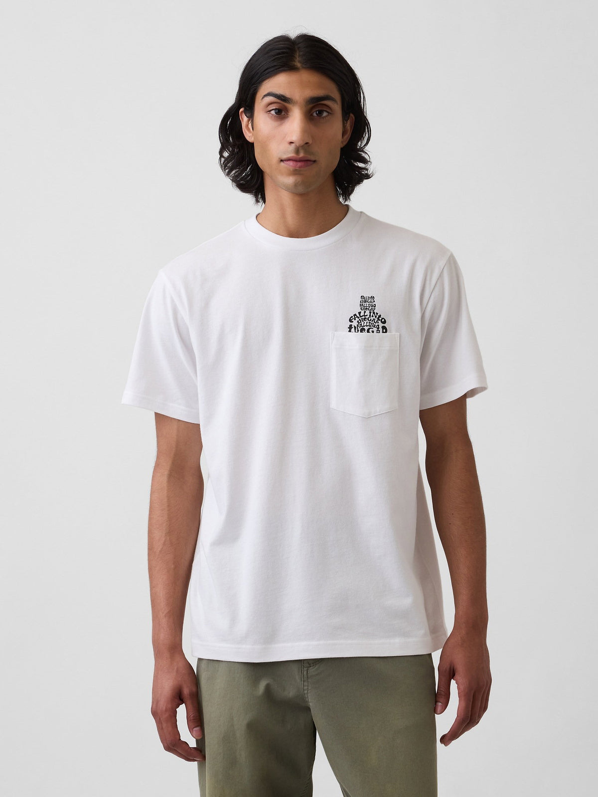 Beyaz Everyday Soft Relaxed Brannan Bear Cepli T-shirt