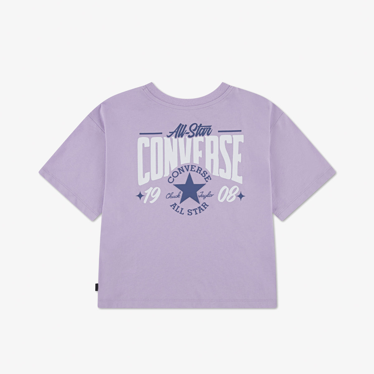 Converse Polera Manga Corta Çocuk Mor T-shirt