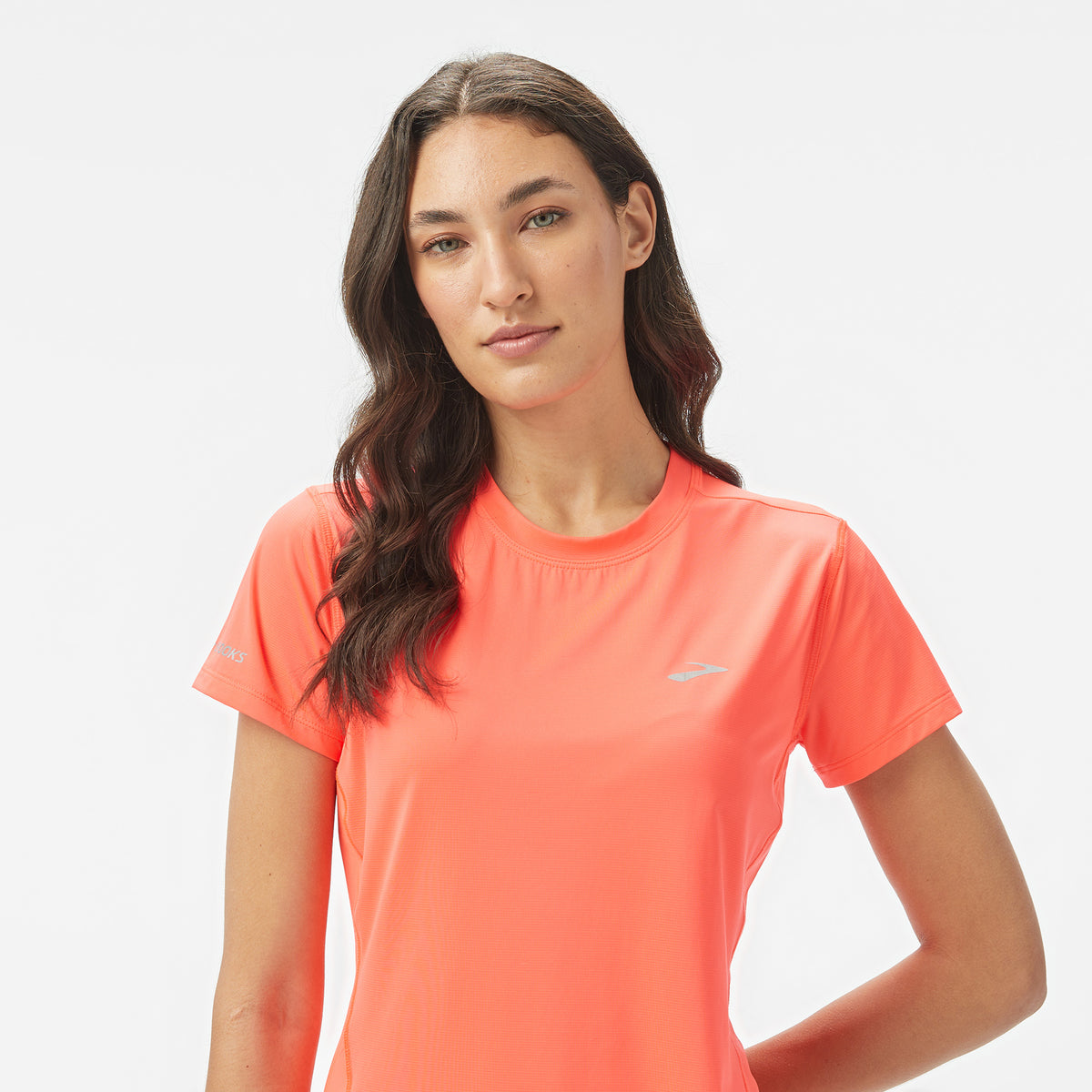 Brooks Sprint Free Sleeve 3.0 Kadın Turuncu Koşu T-shirt