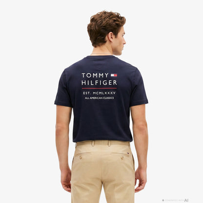 Tommy Hilfiger Brand Love Erkek Lacivert T-shirt