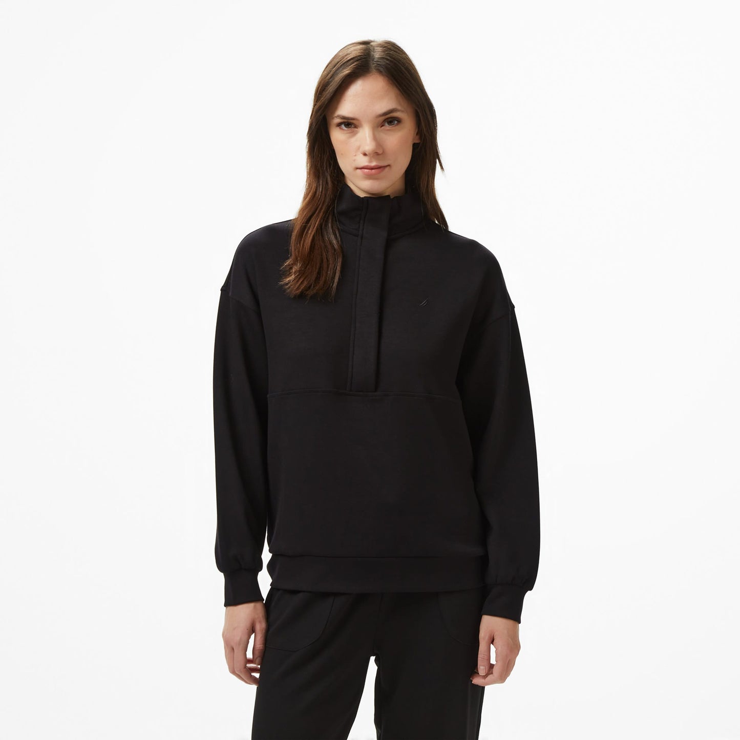Nautica Kadın Siyah Regular Fit Sweatshirt