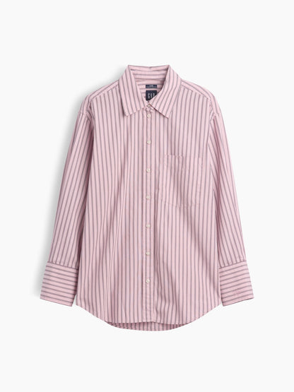 Pembe Poplin Big Gömlek