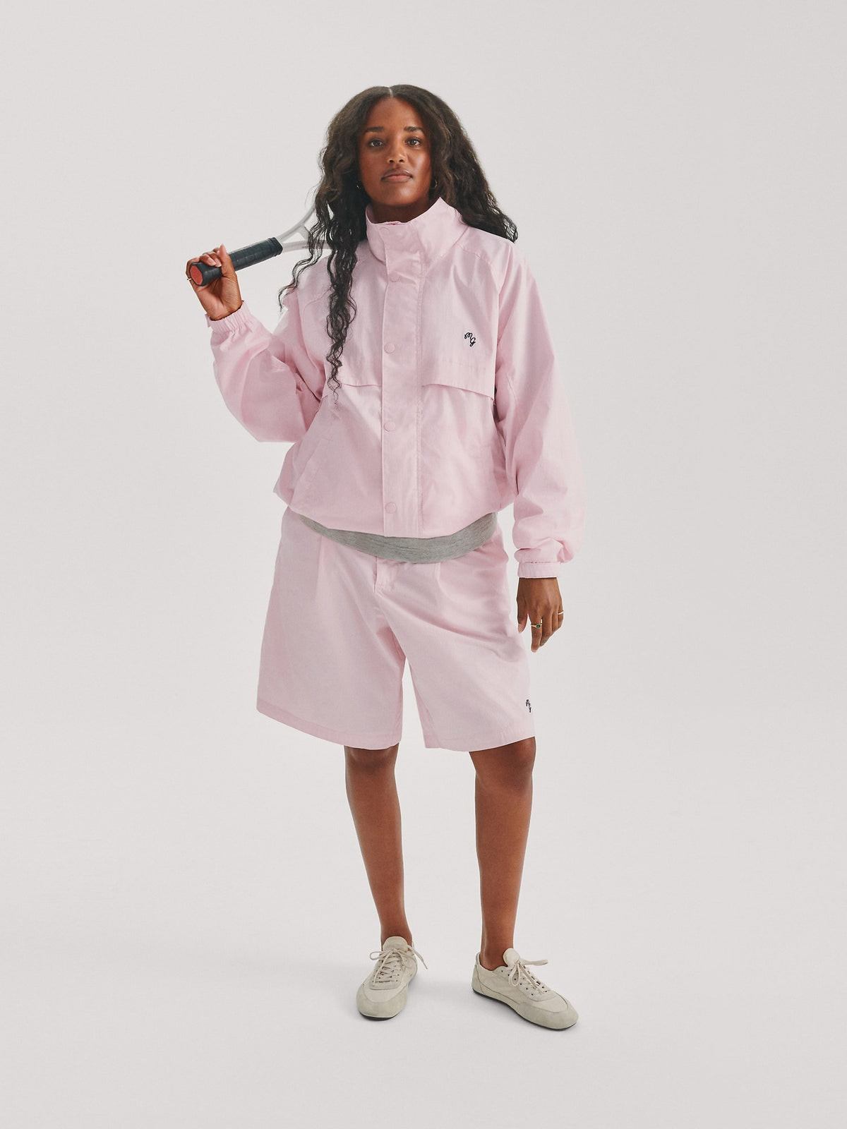Açık Pembe Gap × Malbon Textured Poplin Baggy Şort