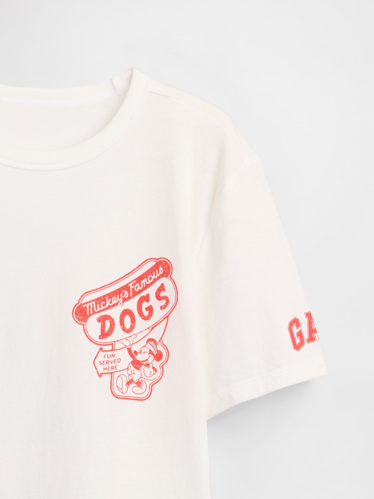 Beyaz Disney Mickey Mouse Grafik Baskılı T-shirt
