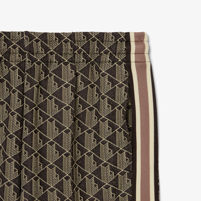 Lacoste Kadın Flare Fit Monogram Kahverengi Eşofman Altı