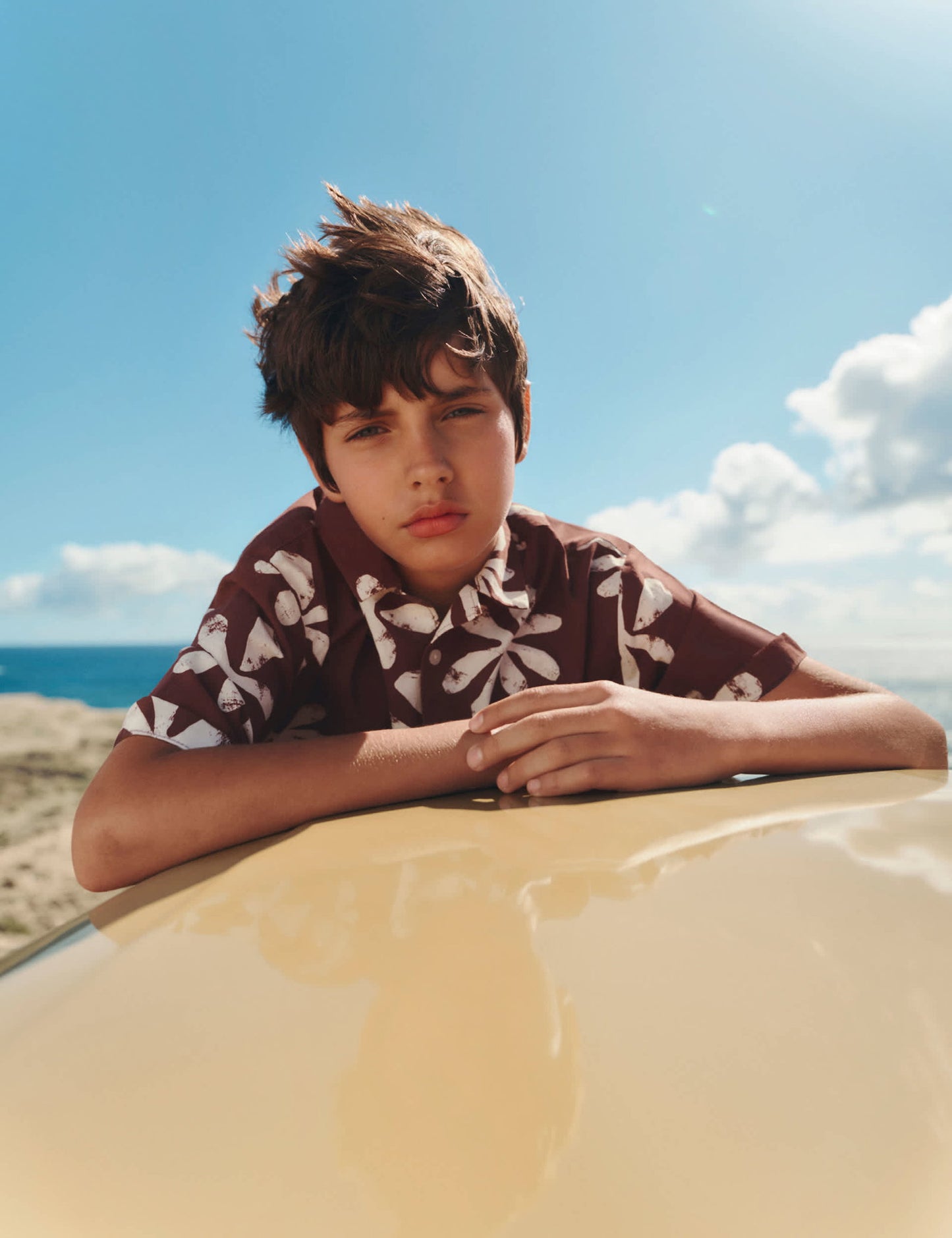 Saf Pamuklu Baskılı Gömlek (6–16 Yaş)