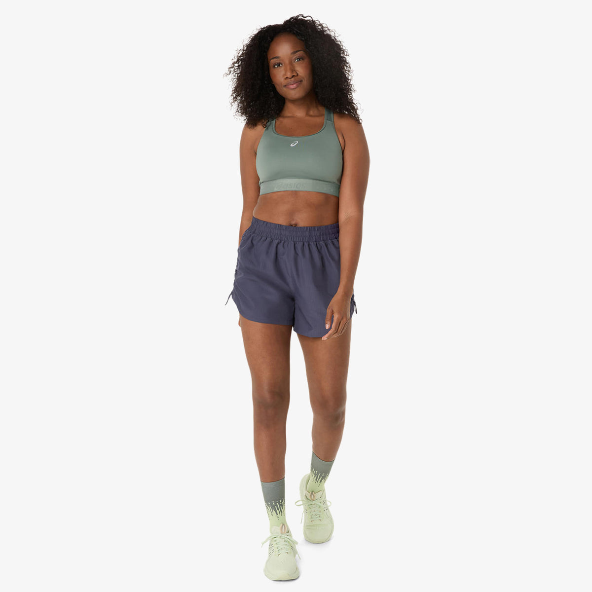 Asics Road Compression Kadın Yeşil Koşu Bra