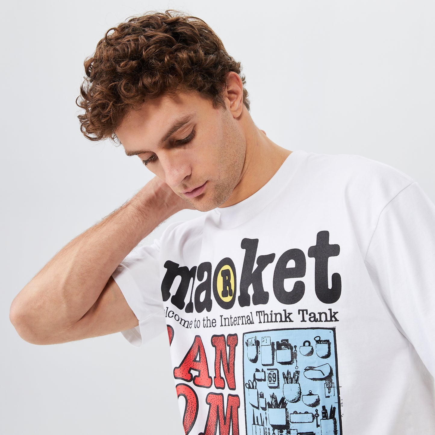 Market Random Workshop Think Erkek Beyaz T-shirt