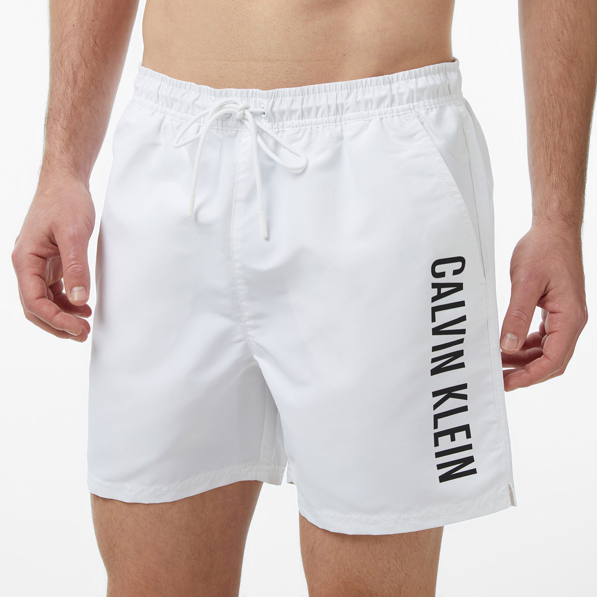 Calvin Klein Medium Drawstring Erkek Beyaz Deniz Şortu