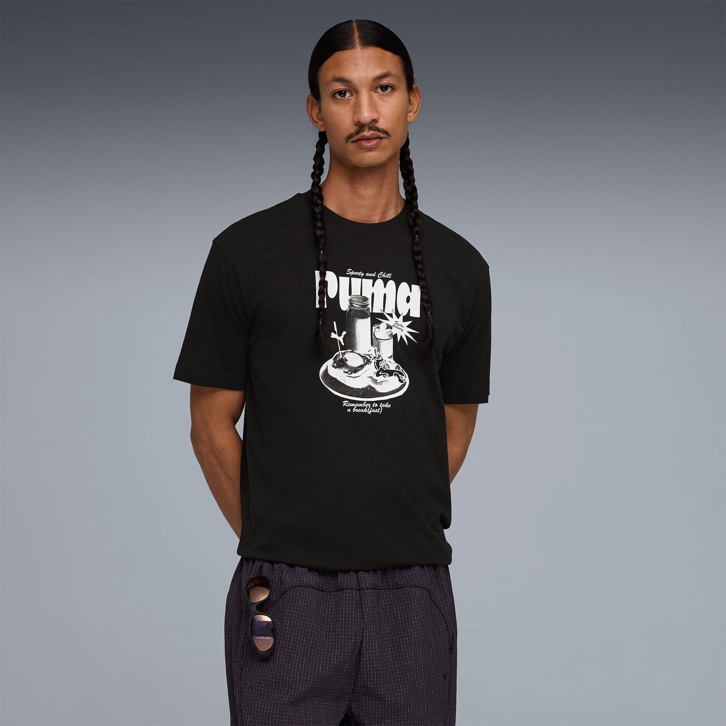Puma Graphic Erkek Siyah T-shirt