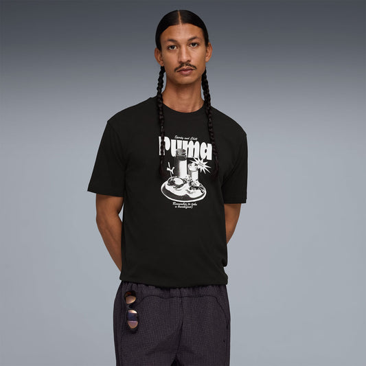 Puma Graphic Erkek Siyah T-shirt