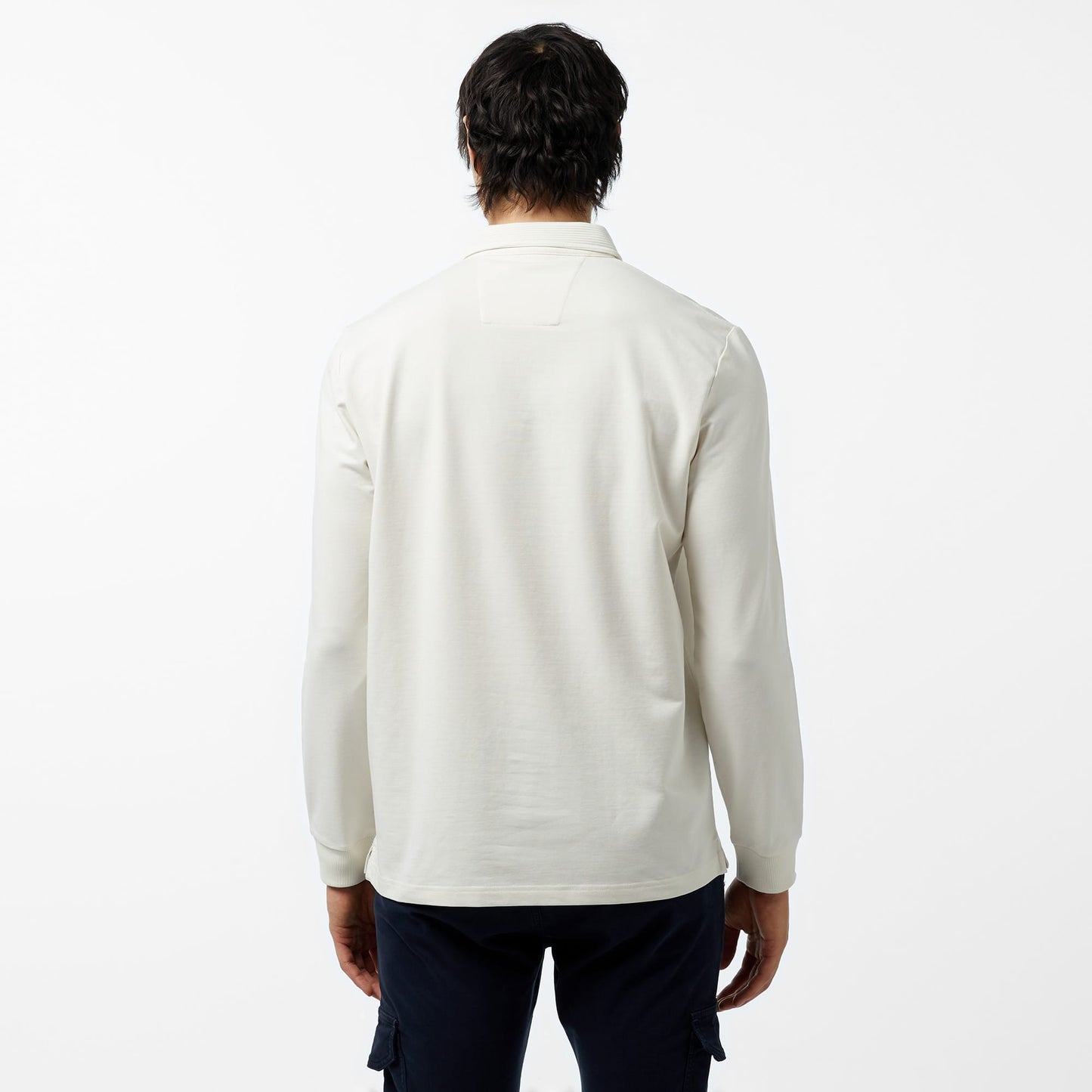 Nautica Erkek Kırık Beyaz Uzun Kollu Polo Yaka T-shirt