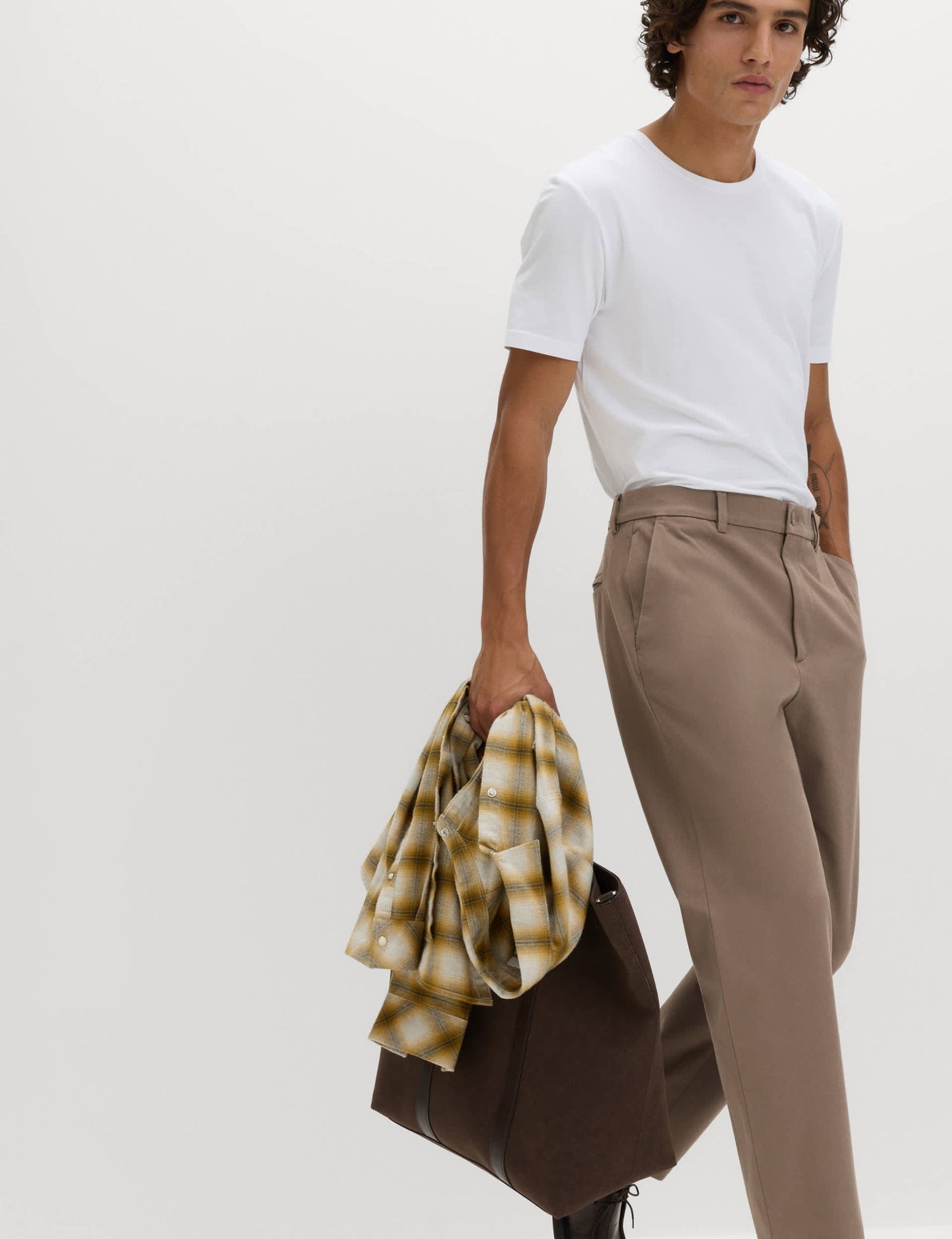 Regular Fit Esnek Belli Streç Chino Pantolon
