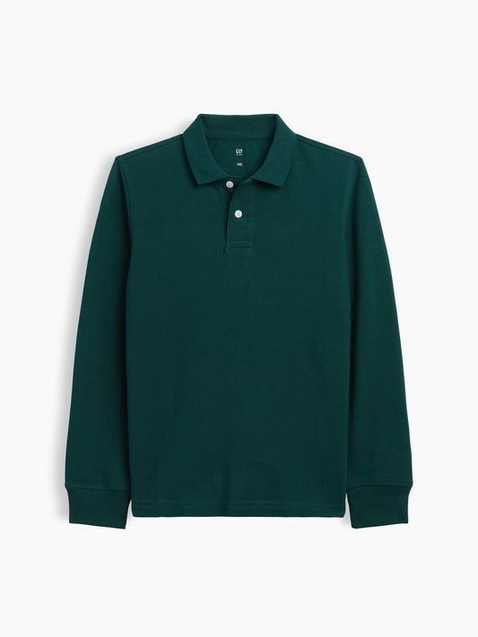 Koyu Yeşil Uniform Pique Polo T-shirt
