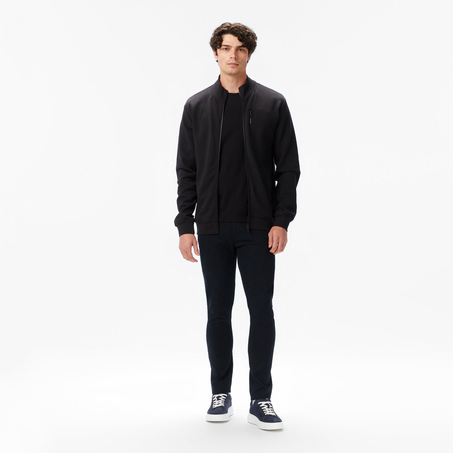 Nautica Erkek Siyah Classic Fit Fermuarlı Sweatshirt