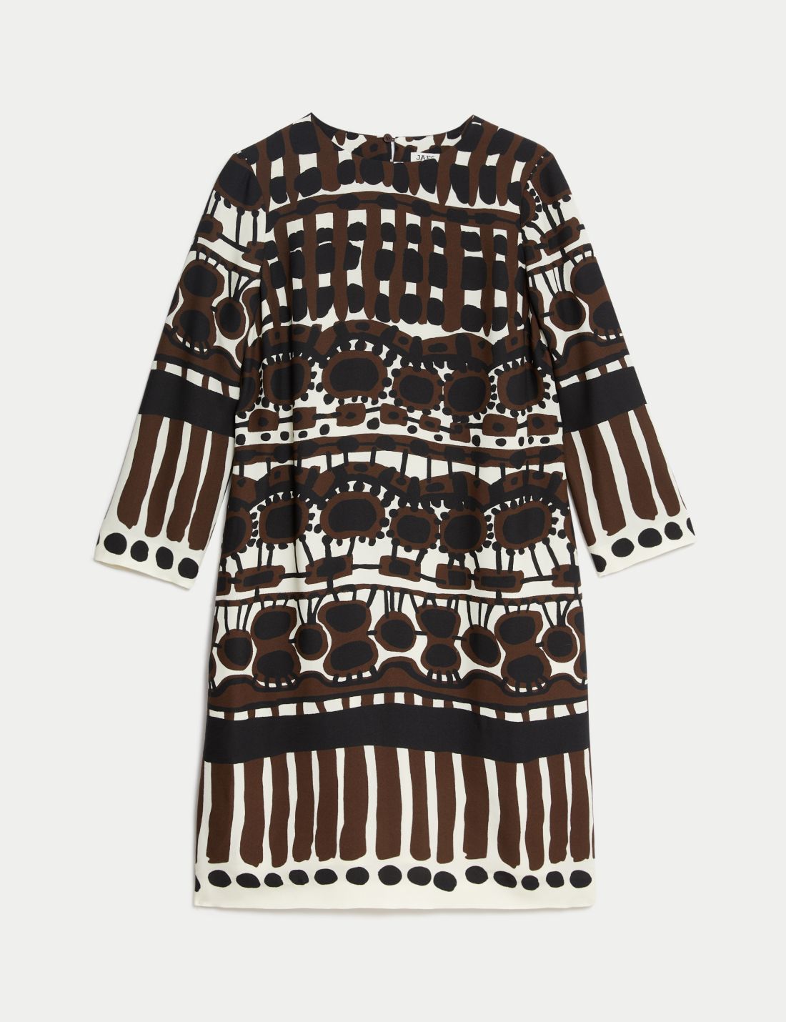 Regular Fit Desenli Mini Elbise