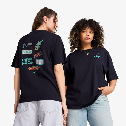 Puma Wardrobe Ess Graphic Kadın Lacivert T-shirt