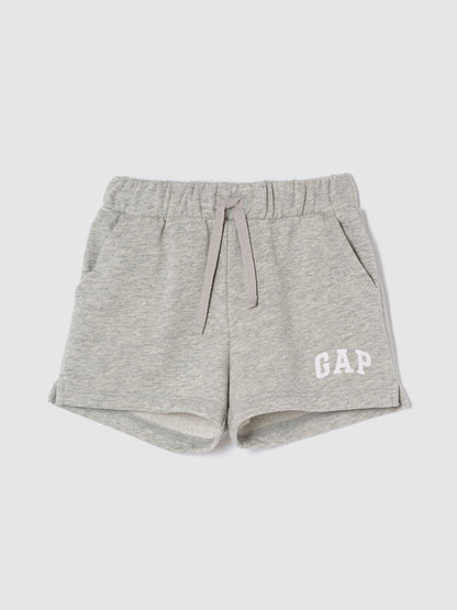 Gri Gap Logo Pull-on Fransız Havlu Kumaş Şort