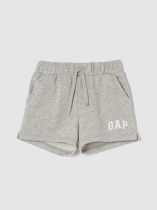 Gri Gap Logo Pull-on Fransız Havlu Kumaş Şort