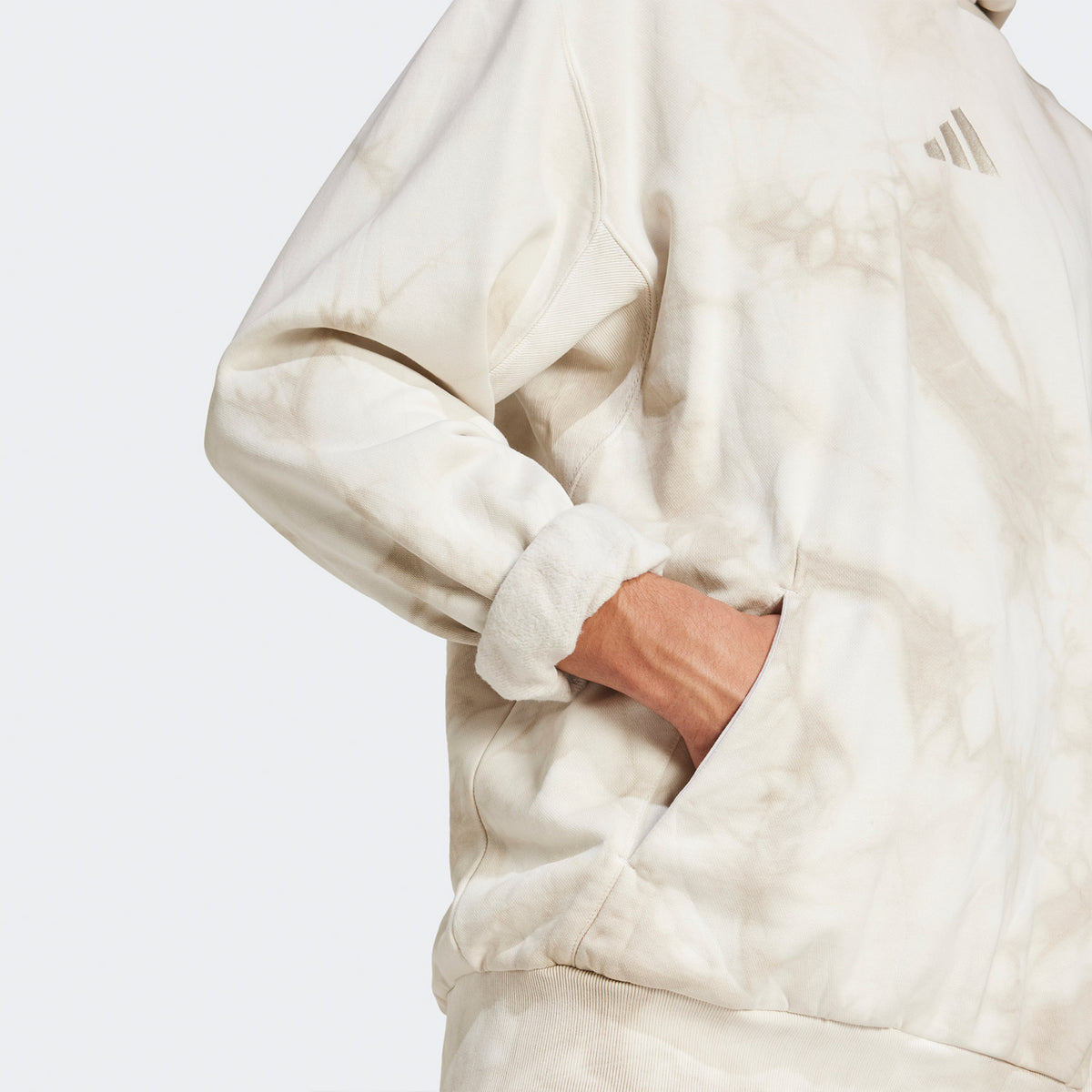 Adidas All Szn Fleece Wash Erkek Bej Hoodie