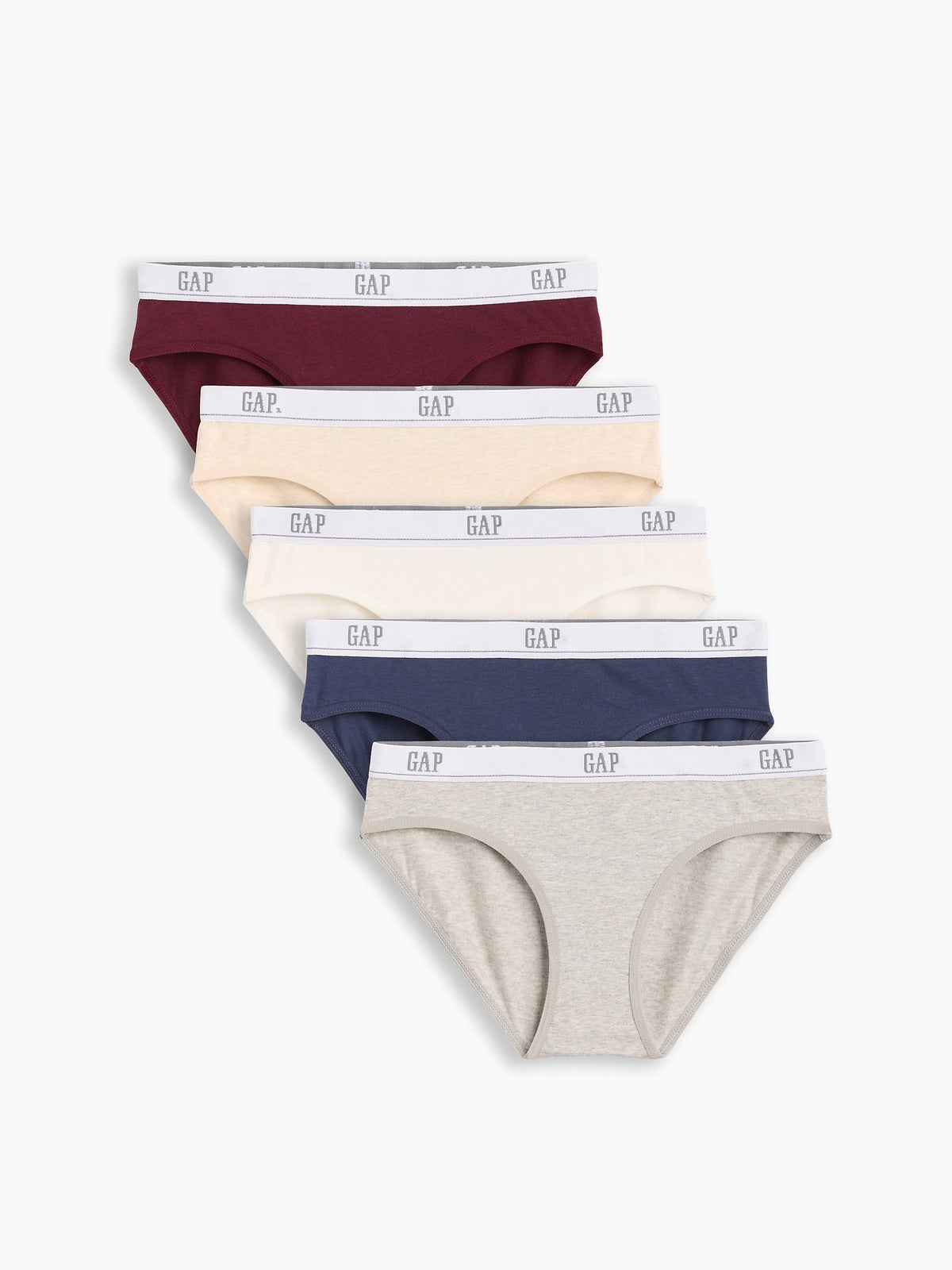 Çok Renkli Organik Stretch Pamuk Logo Bikini Külot (5'li)