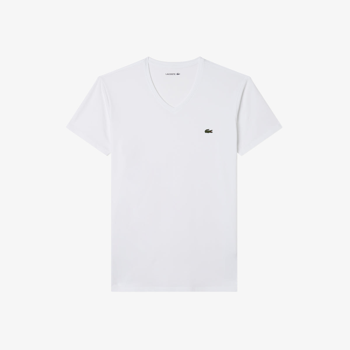 Lacoste Erkek Slim Fit V Yaka Beyaz T-shirt