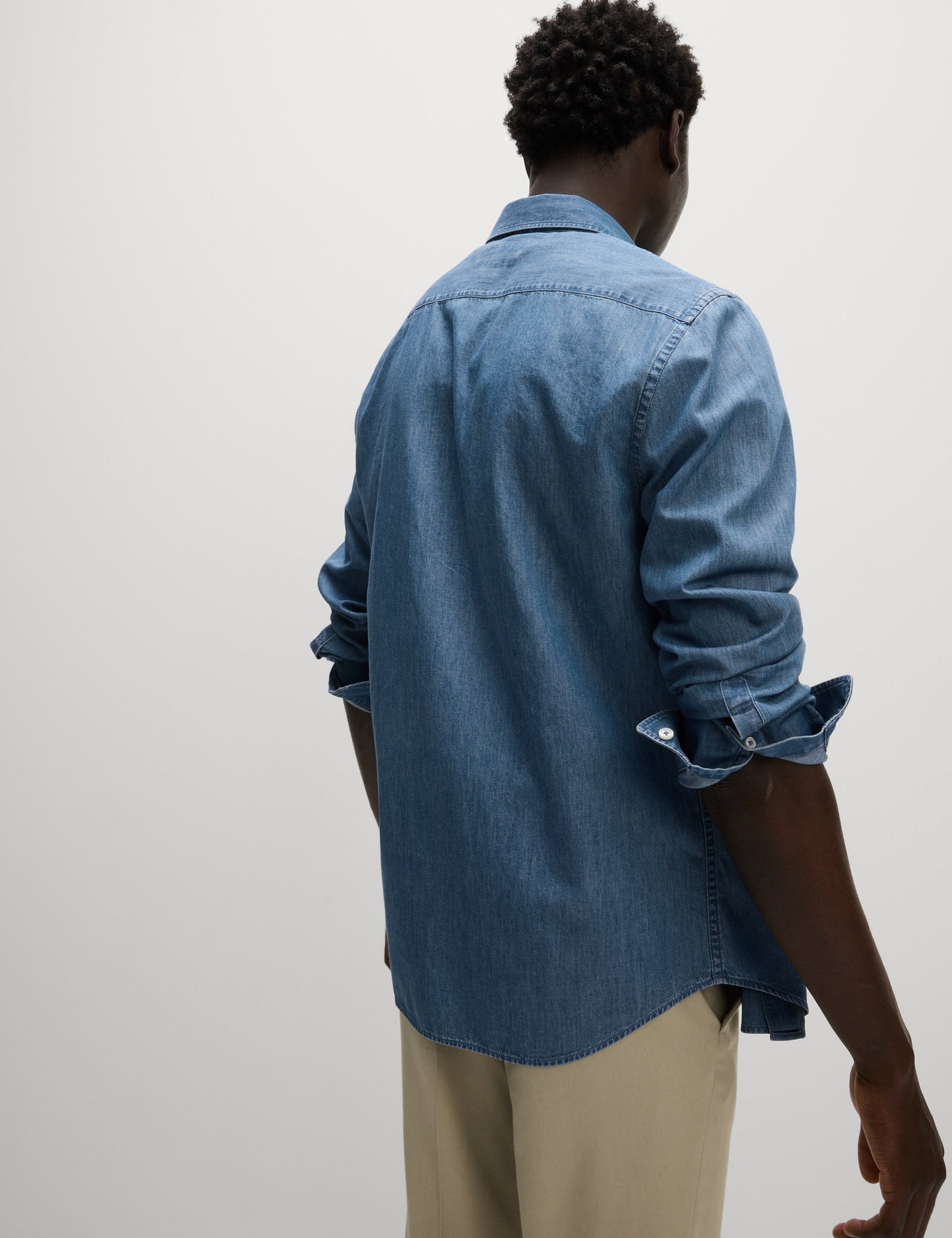 Regular Fit Uzun Kollu Denim Gömlek?