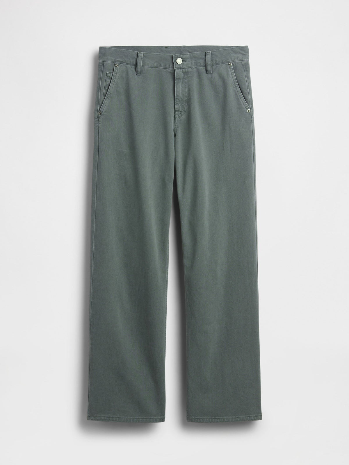 Yeşil Low Rise '90s Loose Khaki Pantolon