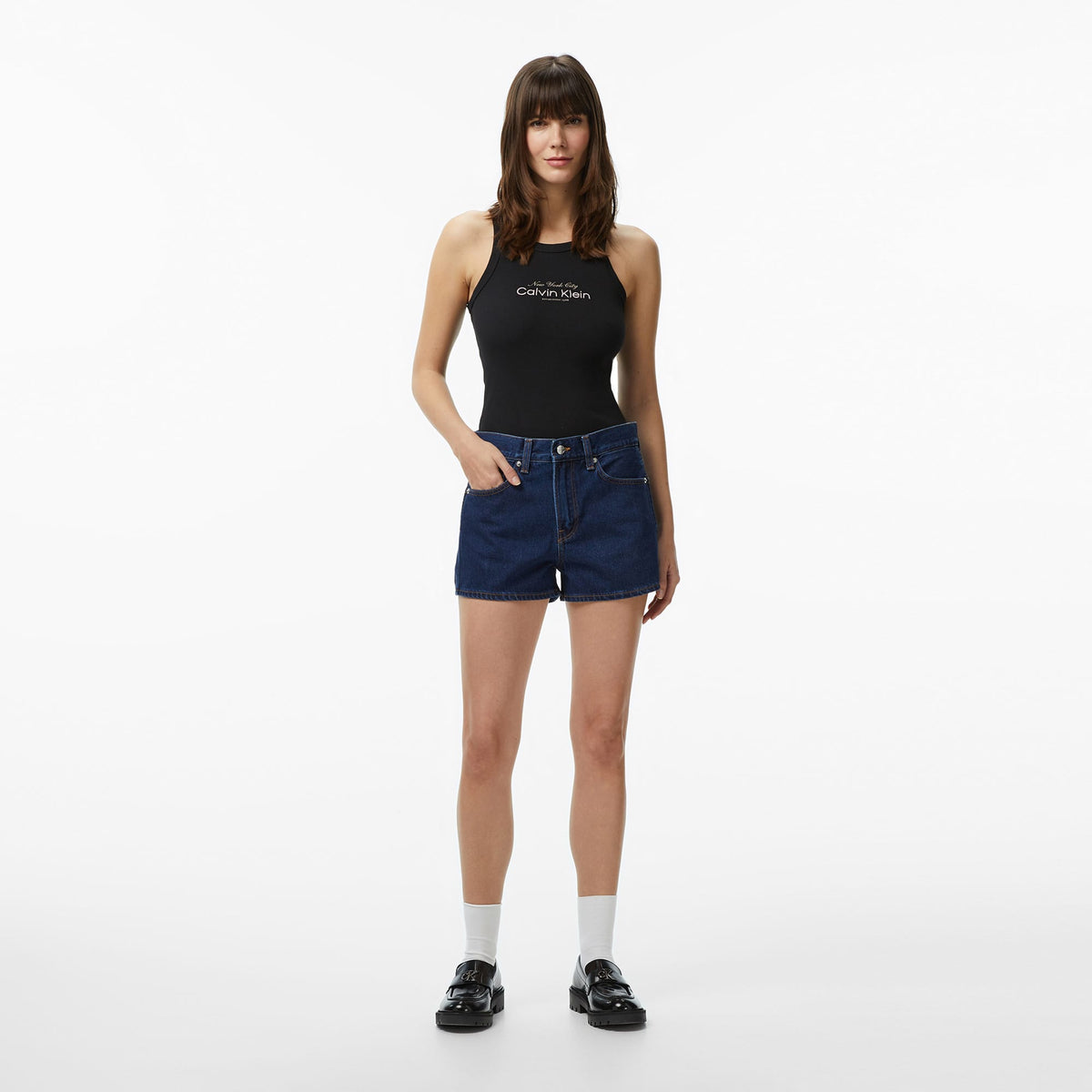 Calvin Klein Archive Mini Kadın Mavi Şort