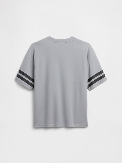 Gri Relaxed Mesh Soccer T-shirt