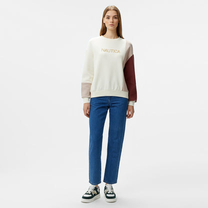 Nautica Kadın Pembe Regular Fit Sweatshirt