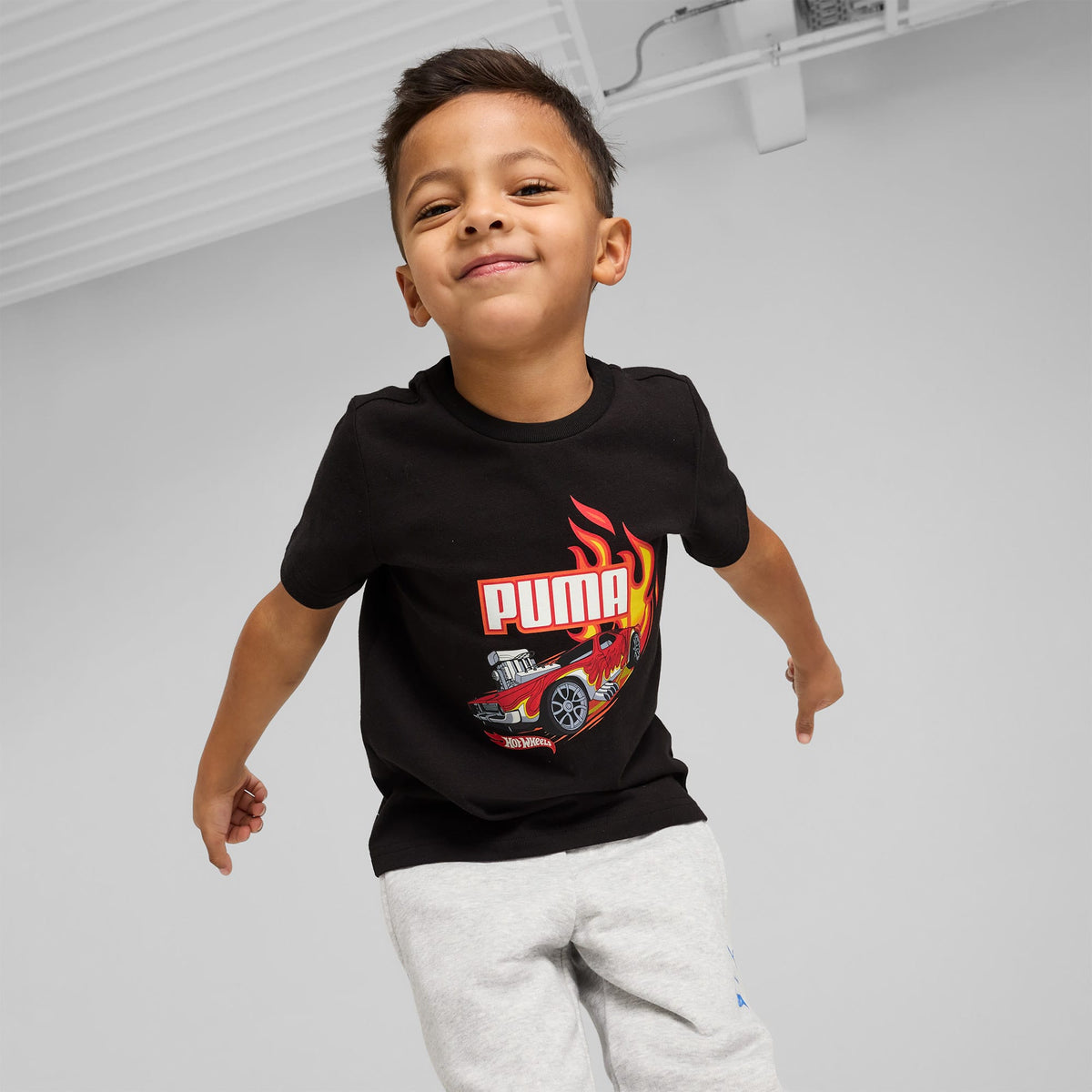 Puma Hot Wheels Graphic Çocuk Beyaz T-shirt