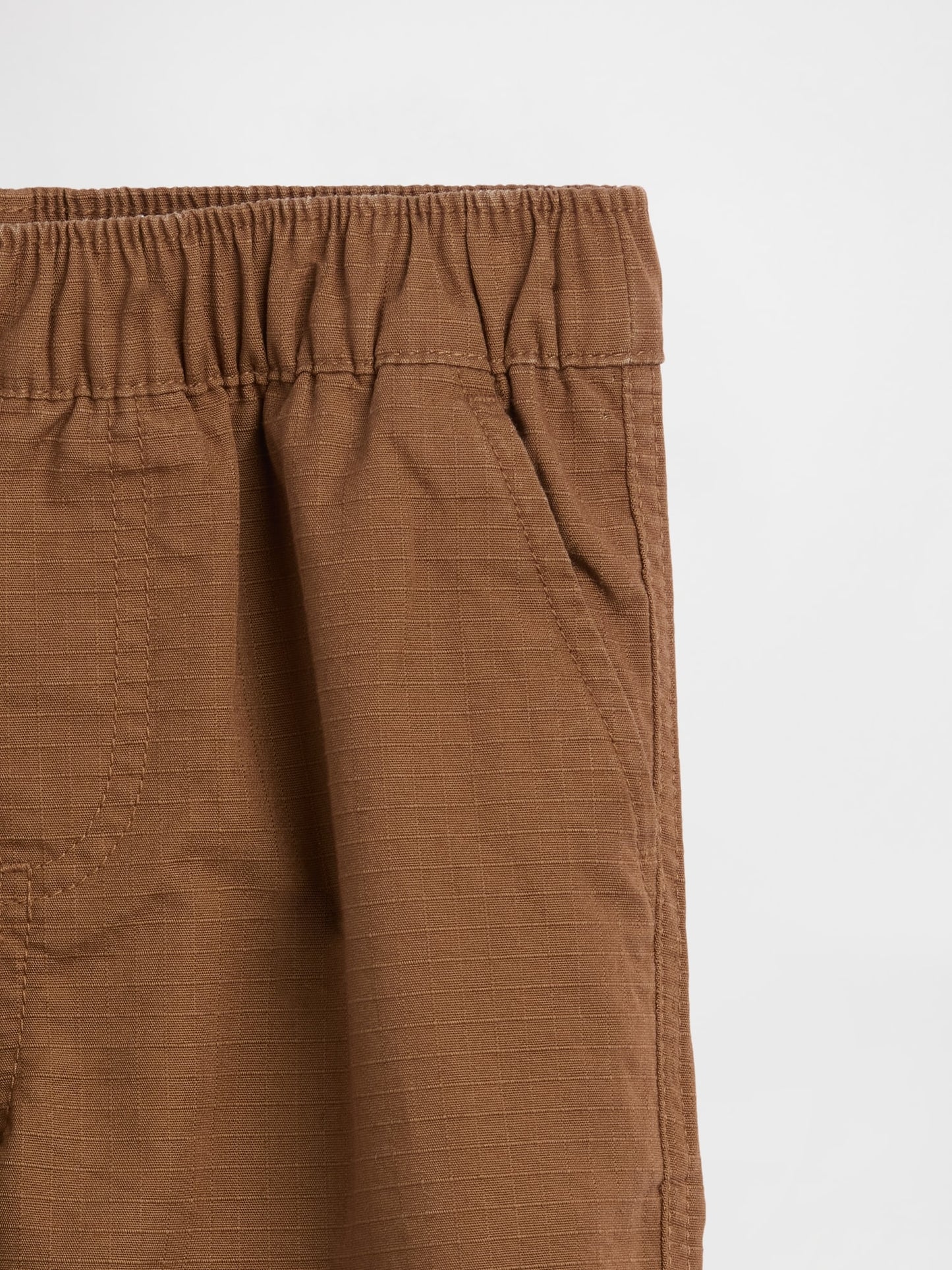 Kahverengi Pull-on Baggy Double-knee Carpenter Pantolon
