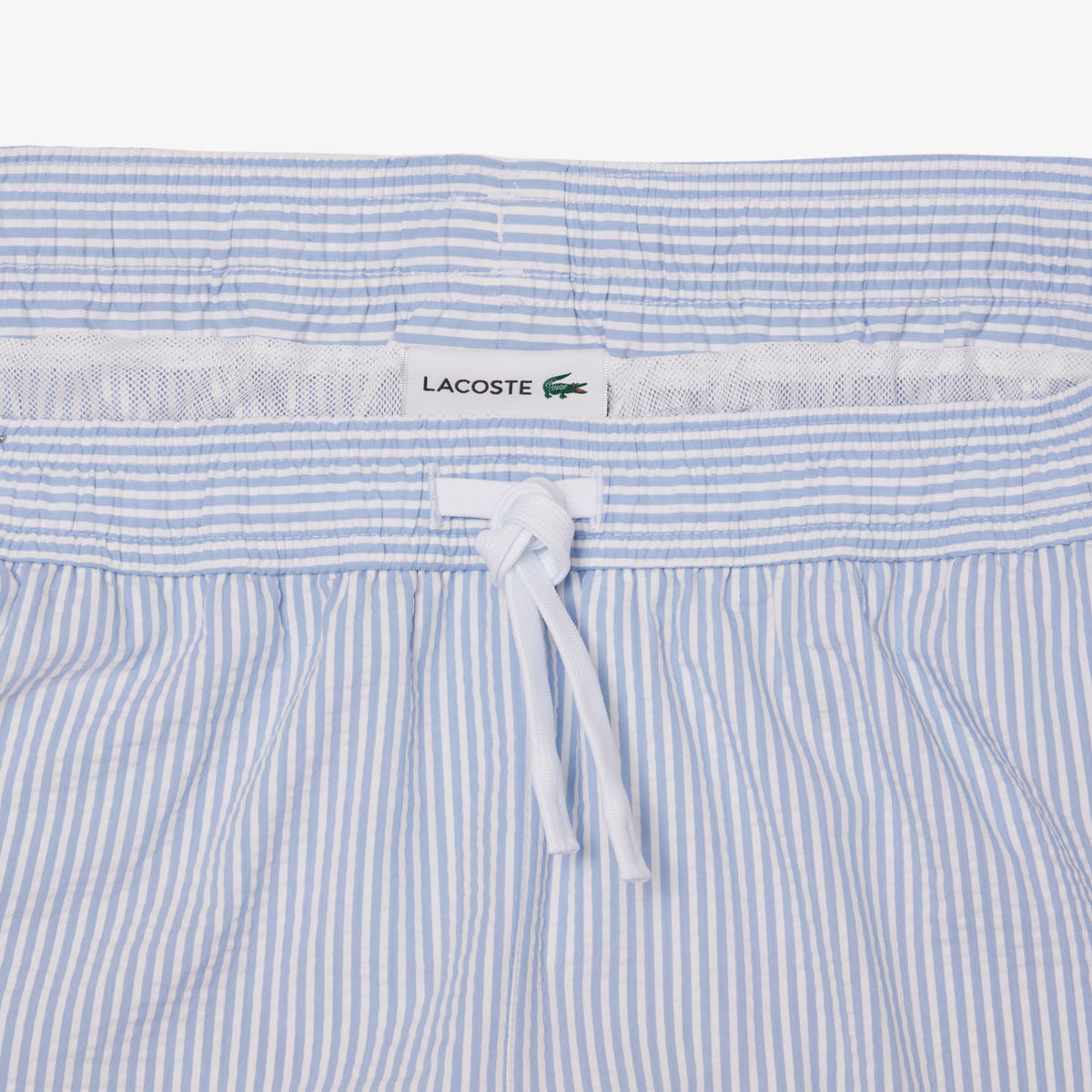 Lacoste Çizgili Erkek Mavi Deniz Şortu