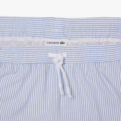 Lacoste Çizgili Erkek Mavi Deniz Şortu
