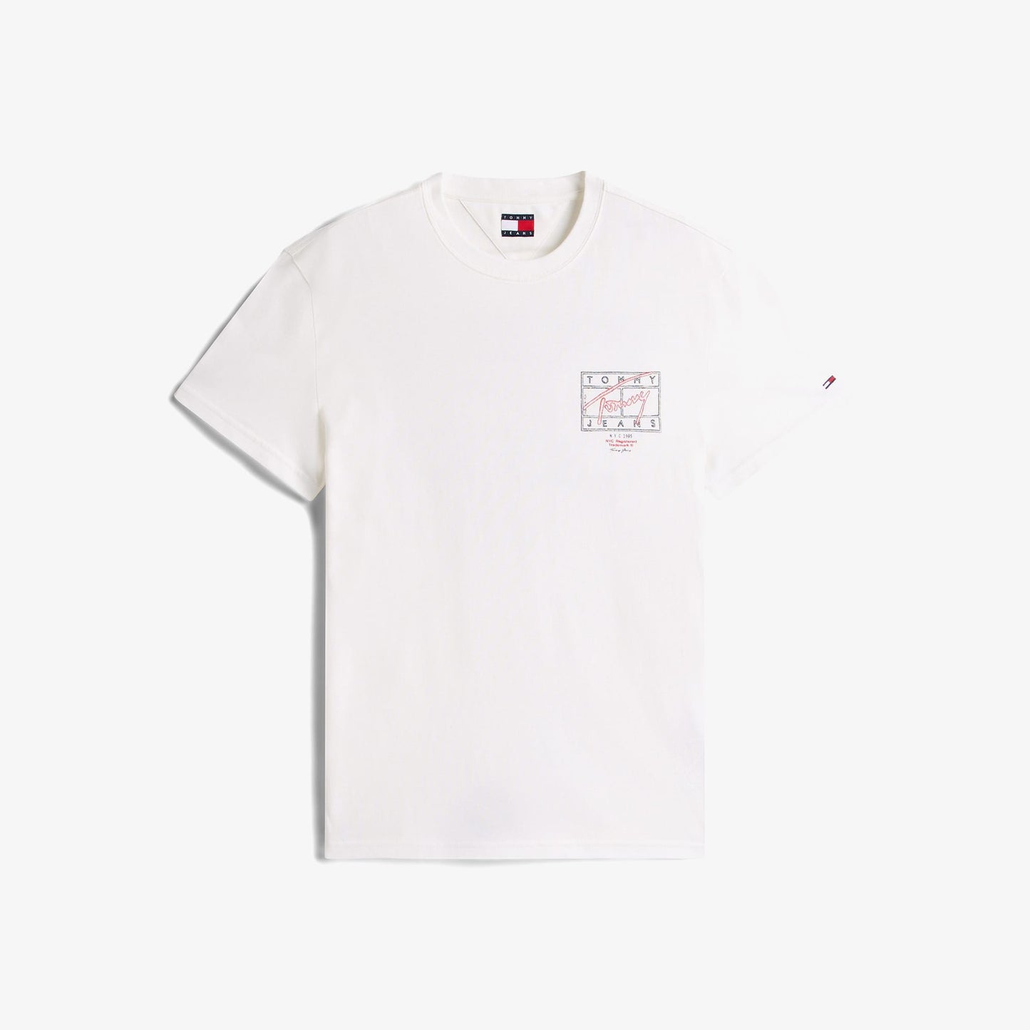 Tommy Hilfiger Regular Sign Spray Erkek Beyaz T-shirt