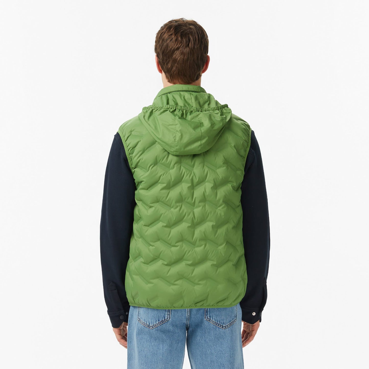 Lacoste Erkek Regular Fit Dik Yaka Kapitone Yeşil Yelek