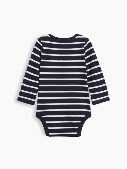 Açık Mavi Organik Pamuk Gap Logo Bodysuit
