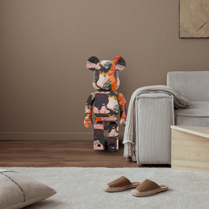 Bearbrick Andy Warhol × The Rolling Stones Love You Live Renkli Figür