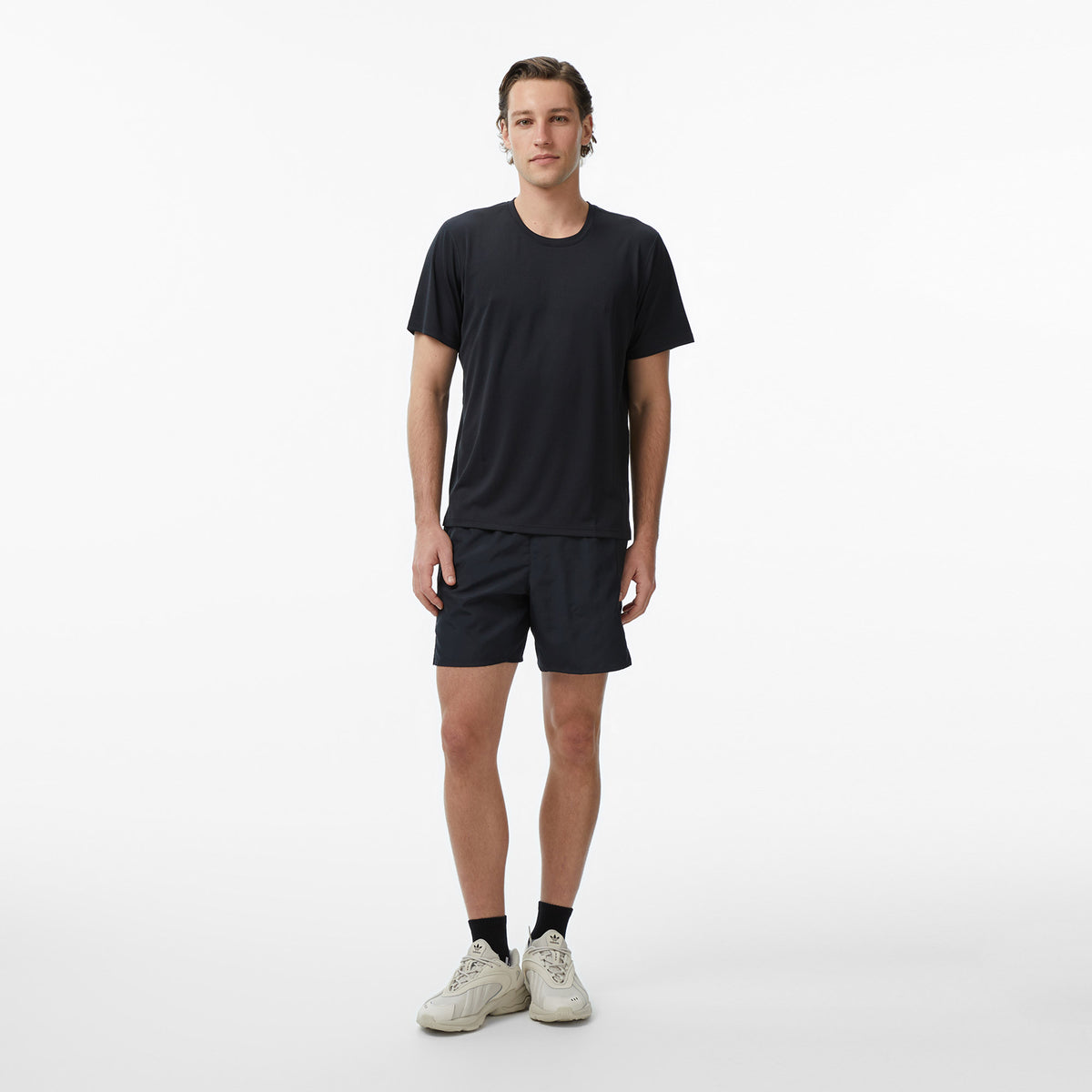 Brooks Dash Sleeve Erkek Siyah T-shirt