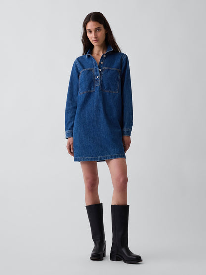 Mavi Denim Mini Shift Elbise