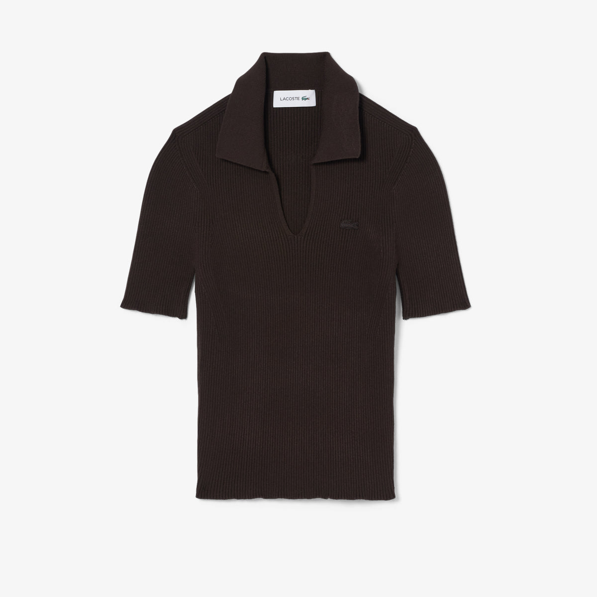 Lacoste Slim Fit Kadın Kahverengi Triko