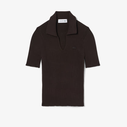 Lacoste Slim Fit Kadın Kahverengi Triko