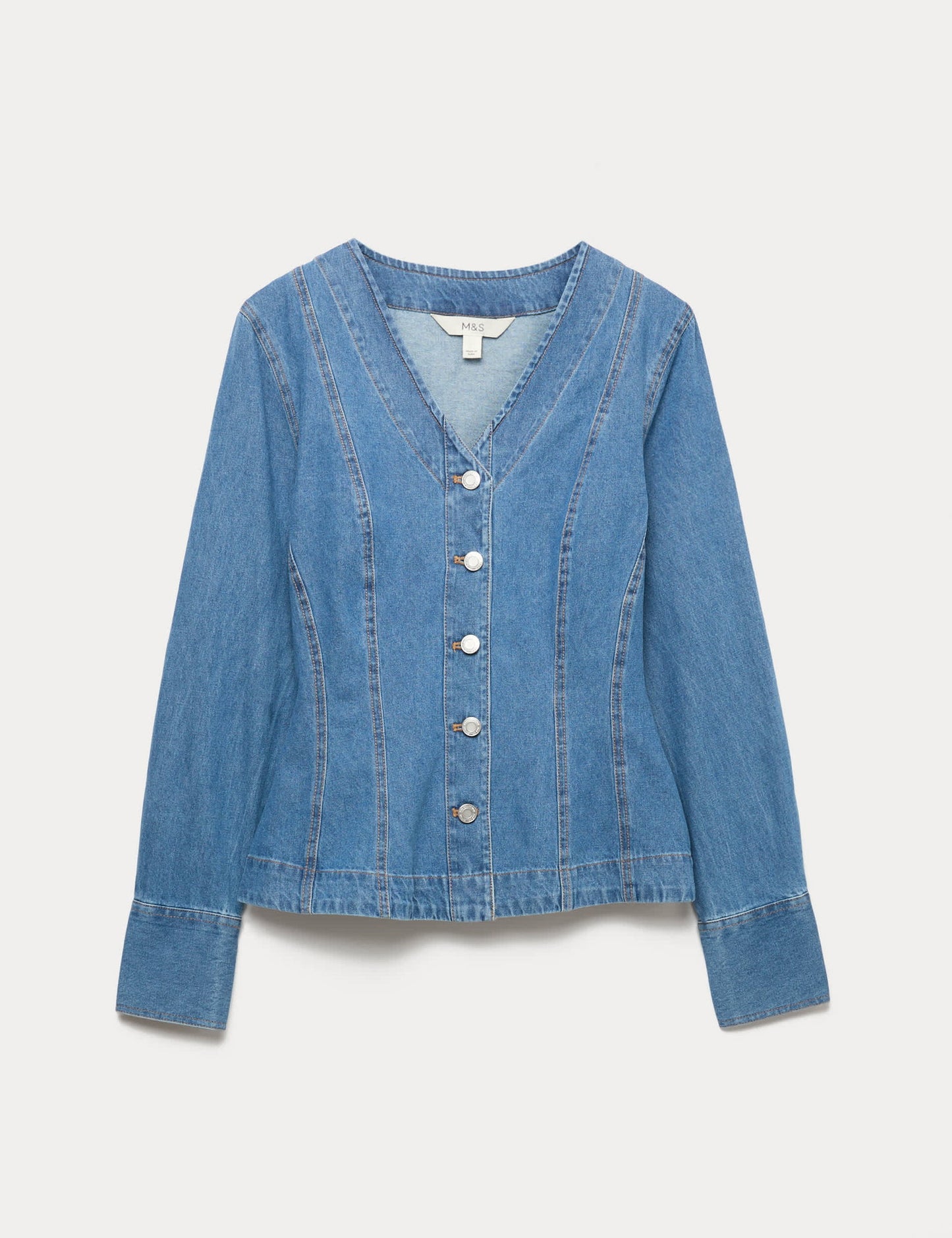 %100 Pamuk Denim Ceket