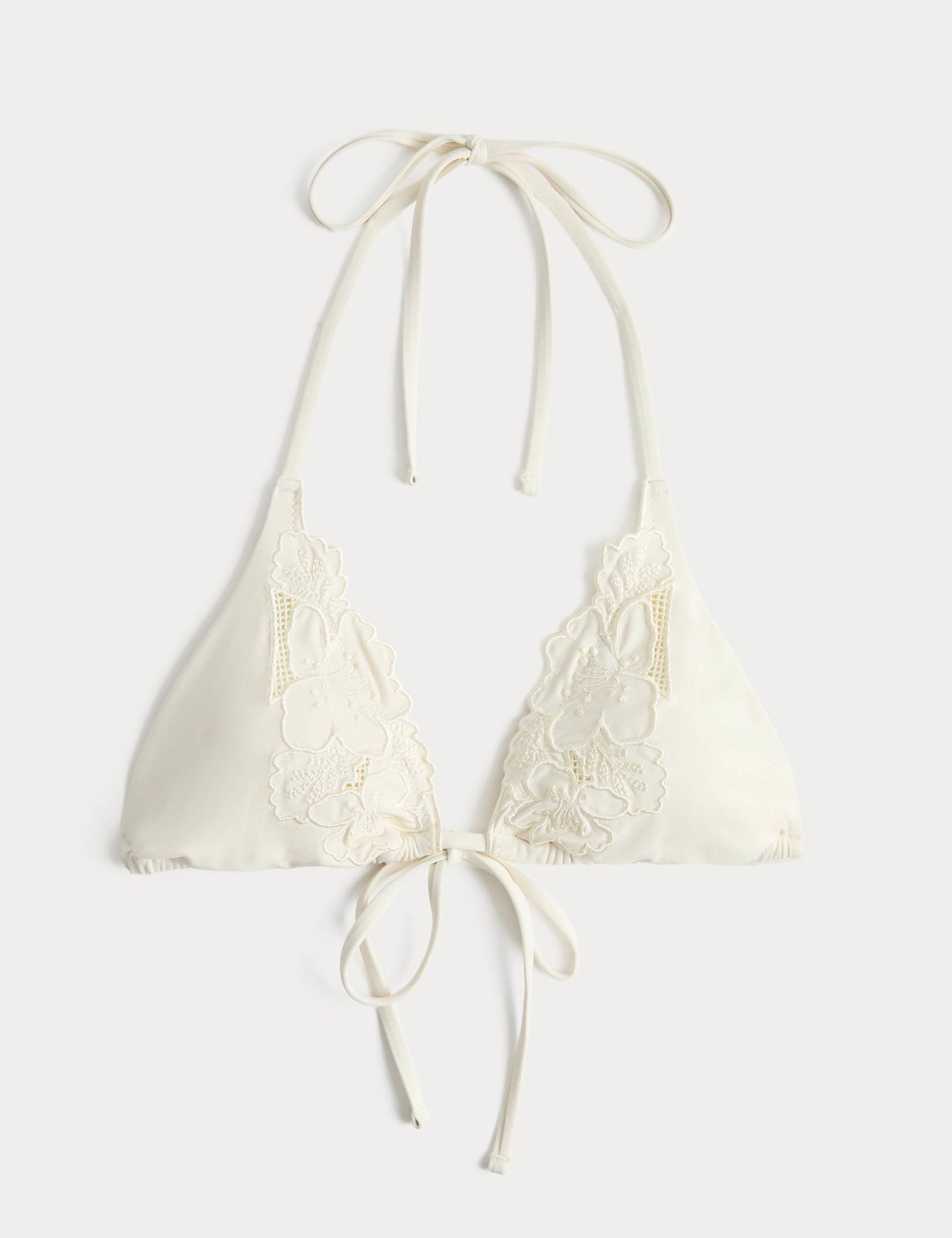 Çiçek Desenli Üçgen Bikini Üstü