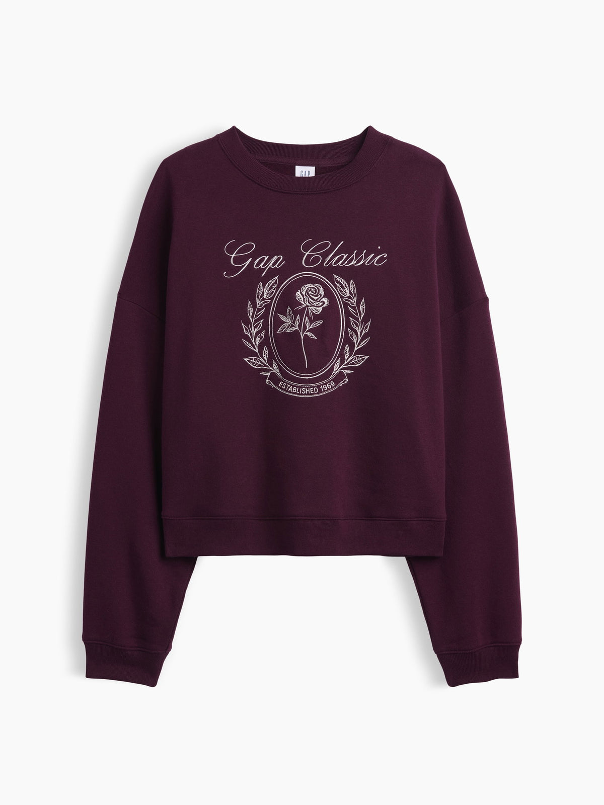 Lacivert Relaxed Wedge Bisiklet Yaka Sweatshirt