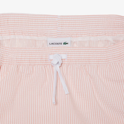 Lacoste Çizgili Erkek Pembe Deniz Şortu