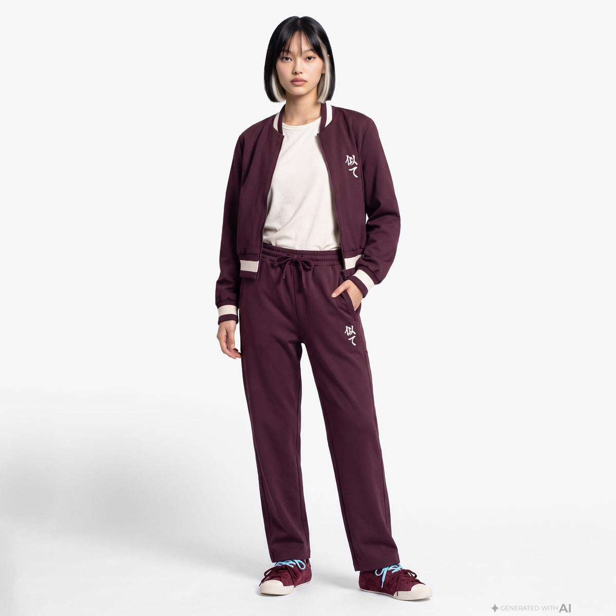 United4 Regular Kadın Bordo Pantolon
