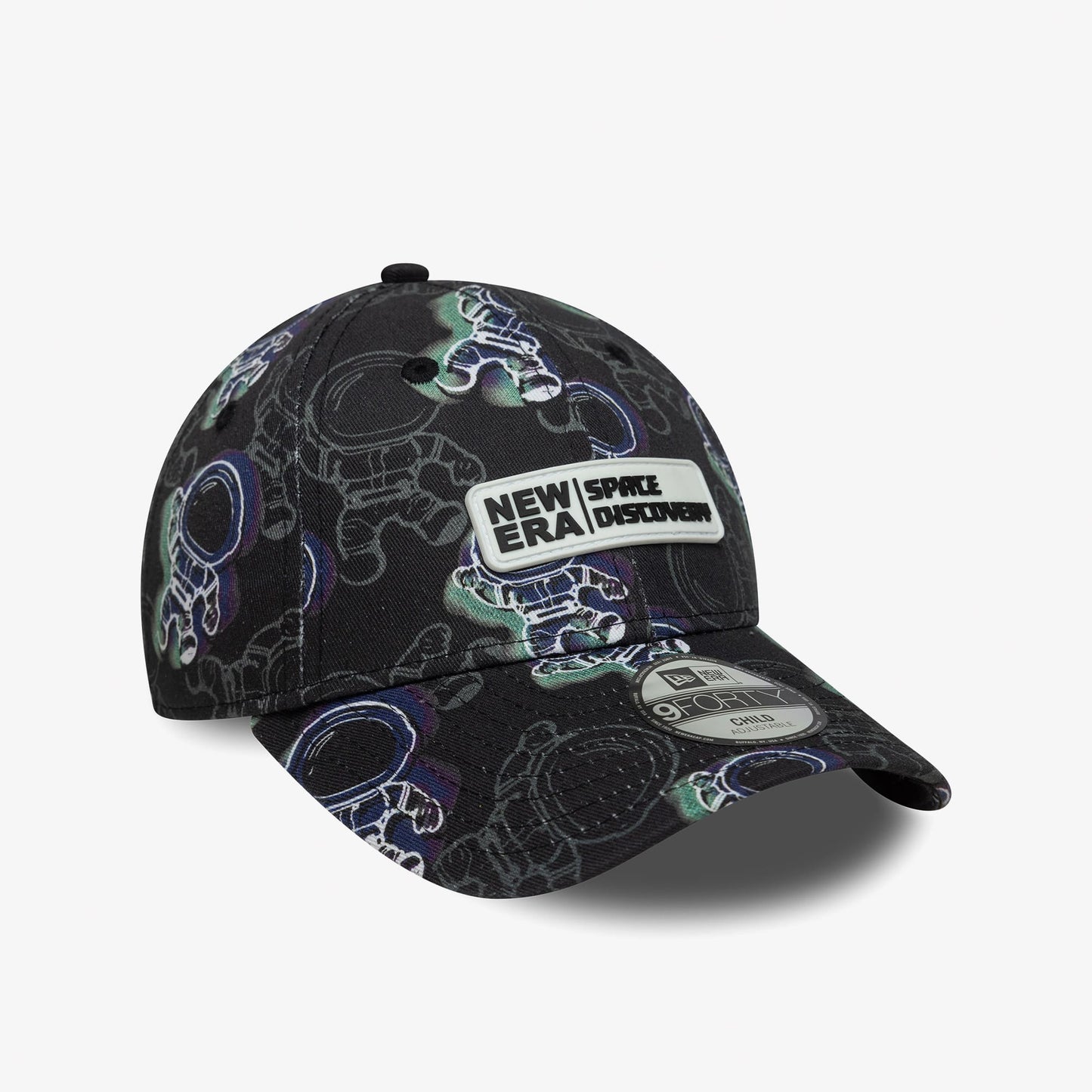 New Era Space All Over Print Çocuk Siyah Şapka